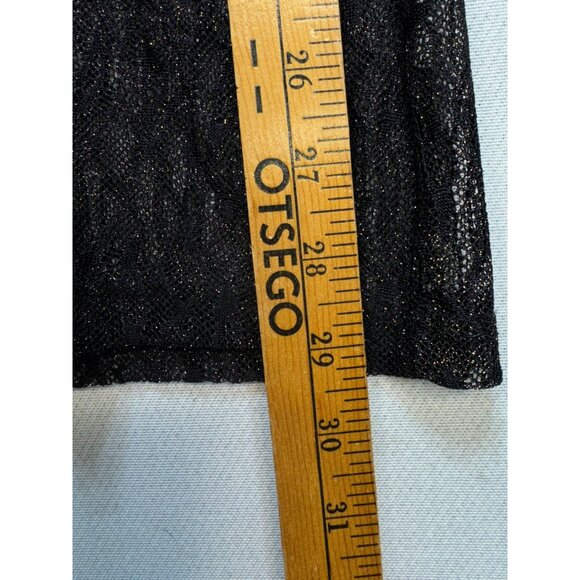 BKE Womens Tunic Cover Up Y2K Top Size M Black Sheer Lace Long Sleeve Whimsigoth - Picture 9 of 11